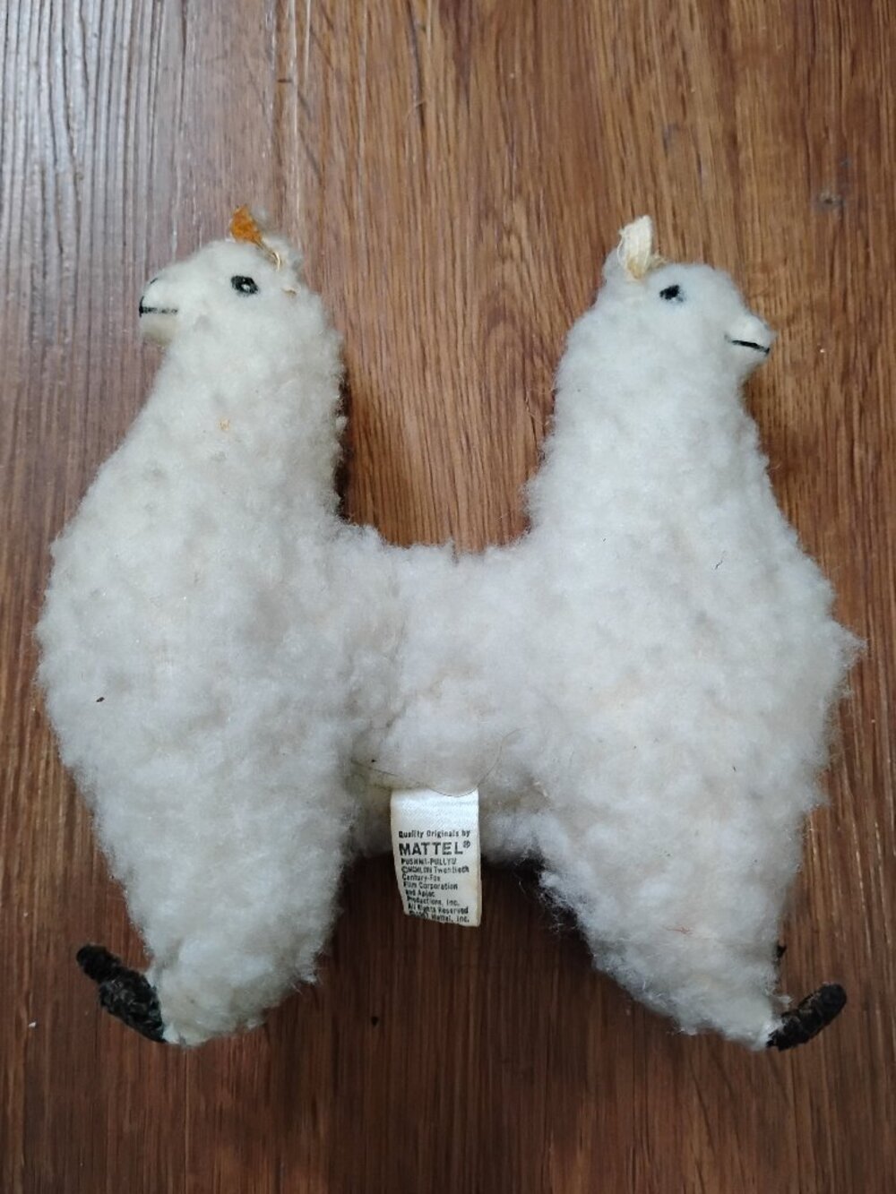 Vintage 60s Mattel Dr. Dolittle Pushmi-Pullyu Alpaca Plush Toy Stuffed Animal